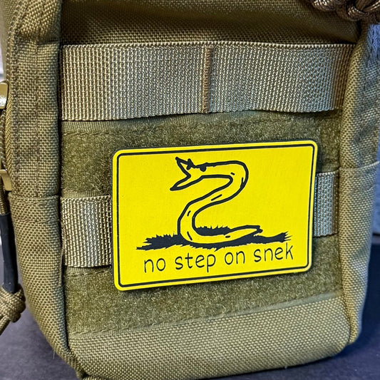 No Step On Snek Funny Morale Patch, 2x3