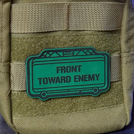 Claymore Mine “Front Toward Enemy” Funny Morale Patch | Made in USA | VELCRO® Brand Hook Backing