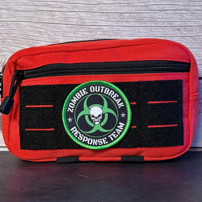Zombie Outbreak Response Team Funny Morale Patch, 3" Round | Made in USA | VELCRO® Brand Hook Backing