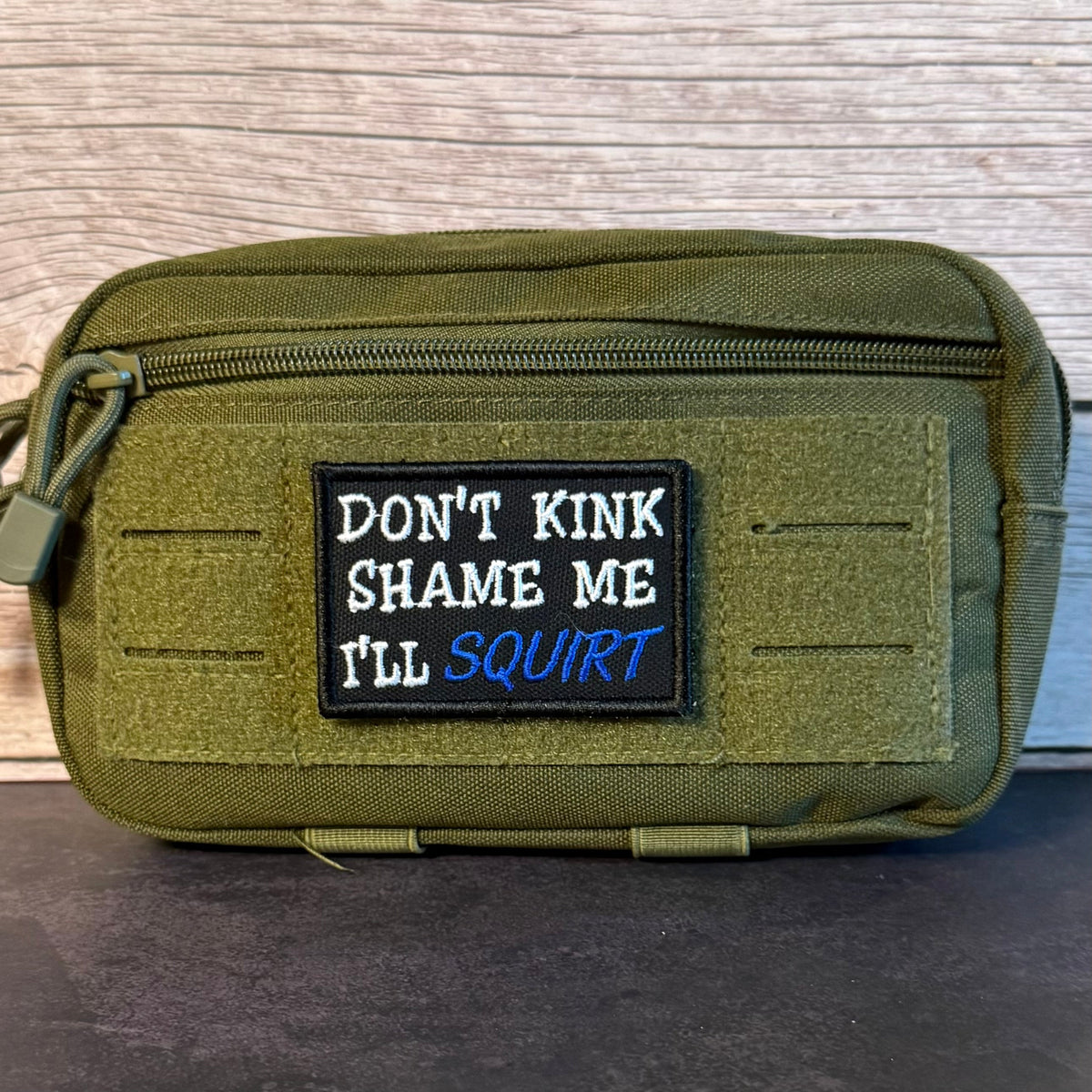 Don't Kink Shame Me Funny Embroidered Morale Patch, 2x3" | VELCRO® Brand Hook Backing
