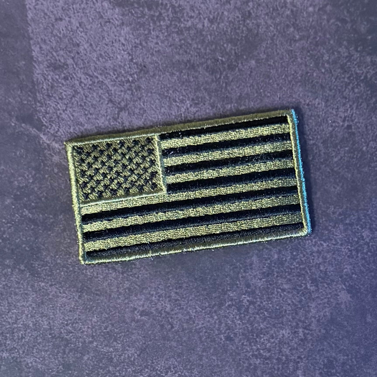 Olive OD Green Tactical American Flag Patch, 2x3.5" | Made in USA | VELCRO® Brand Hook Backing