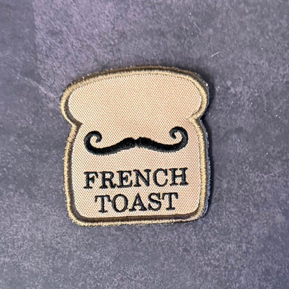 French Toast Funny Morale Patch, 2.8x3" | Made in USA | VELCRO® Brand Hook Backing