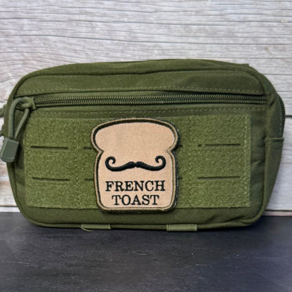 French Toast Funny Morale Patch, 2.8x3" | Made in USA | VELCRO® Brand Hook Backing