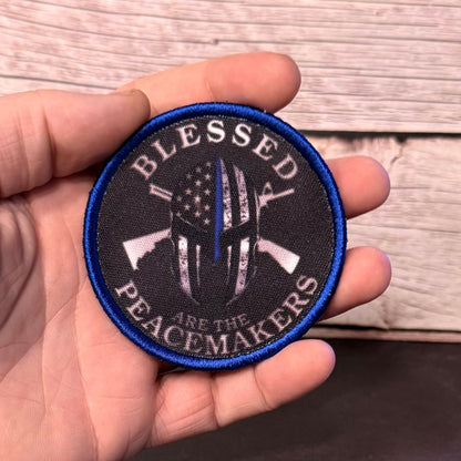 Blessed Are The Peacemakers Morale Patch, 3" Round | Made in USA | VELCRO® Brand Hook Backing