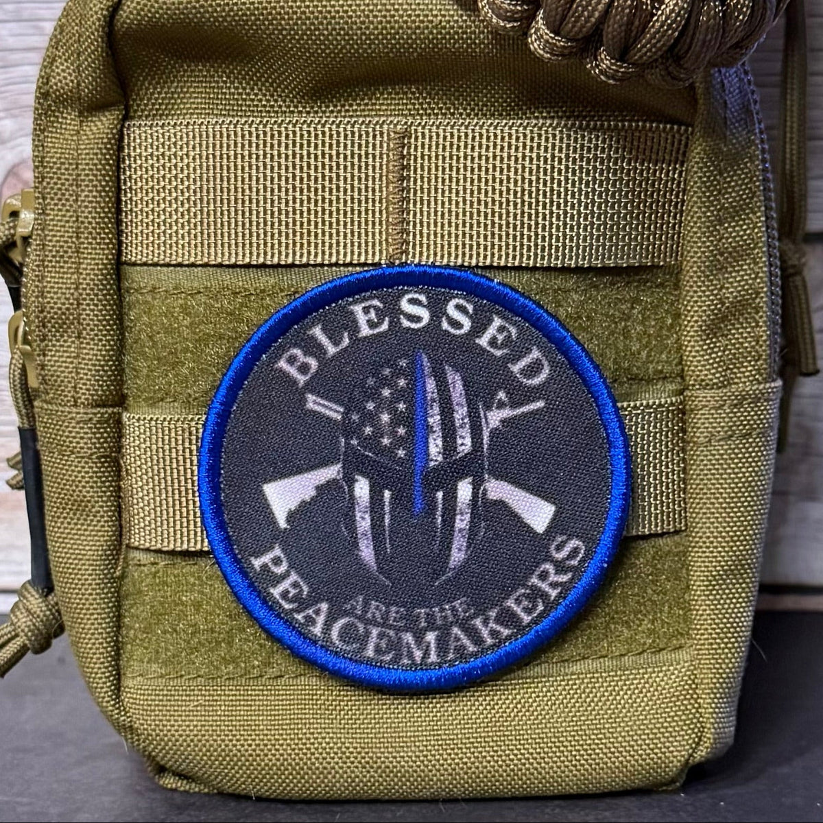 Blessed Are The Peacemakers Morale Patch, 3" Round | Made in USA | VELCRO® Brand Hook Backing