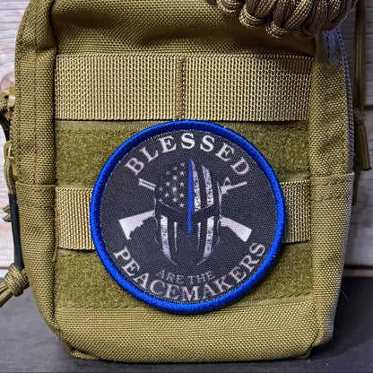 Blessed Are The Peacemakers Morale Patch, 3" Round | Made in USA | VELCRO® Brand Hook Backing
