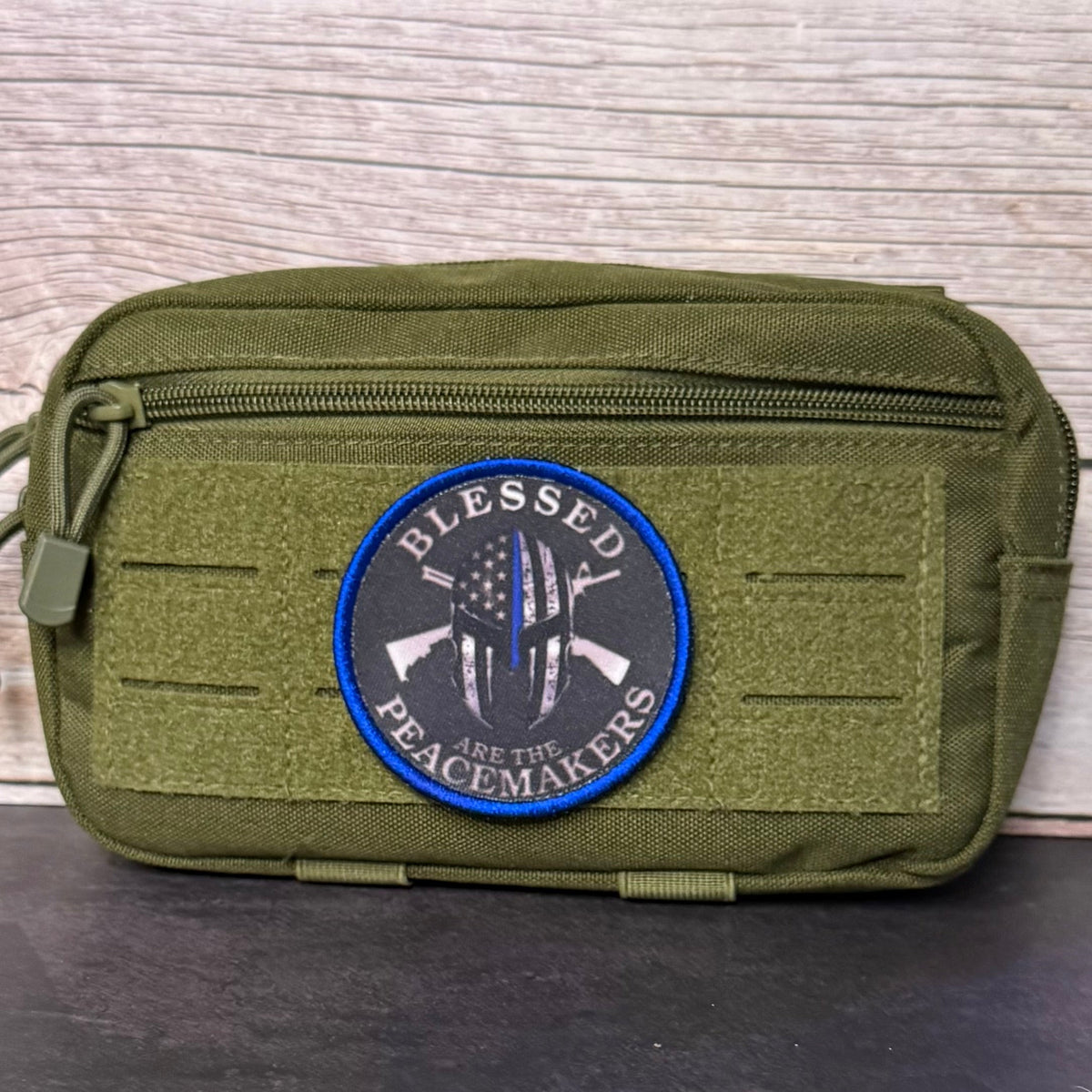 Blessed Are The Peacemakers Morale Patch, 3" Round | Made in USA | VELCRO® Brand Hook Backing
