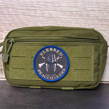 Blessed Are The Peacemakers Morale Patch, 3" Round | Made in USA | VELCRO® Brand Hook Backing