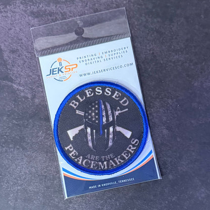 Blessed Are The Peacemakers Morale Patch, 3" Round | Made in USA | VELCRO® Brand Hook Backing