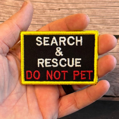 Search & Rescue Dog K9 Service Morale Patch, 2x3" | Made in USA | VELCRO® Brand Hook Backing
