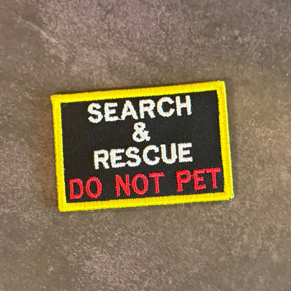 Search & Rescue Dog K9 Service Morale Patch, 2x3" | Made in USA | VELCRO® Brand Hook Backing