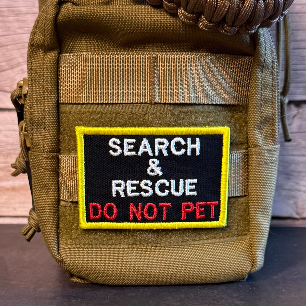 Search & Rescue Dog K9 Service Morale Patch, 2x3" | Made in USA | VELCRO® Brand Hook Backing