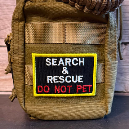 Search & Rescue Dog K9 Service Morale Patch, 2x3" | Made in USA | VELCRO® Brand Hook Backing