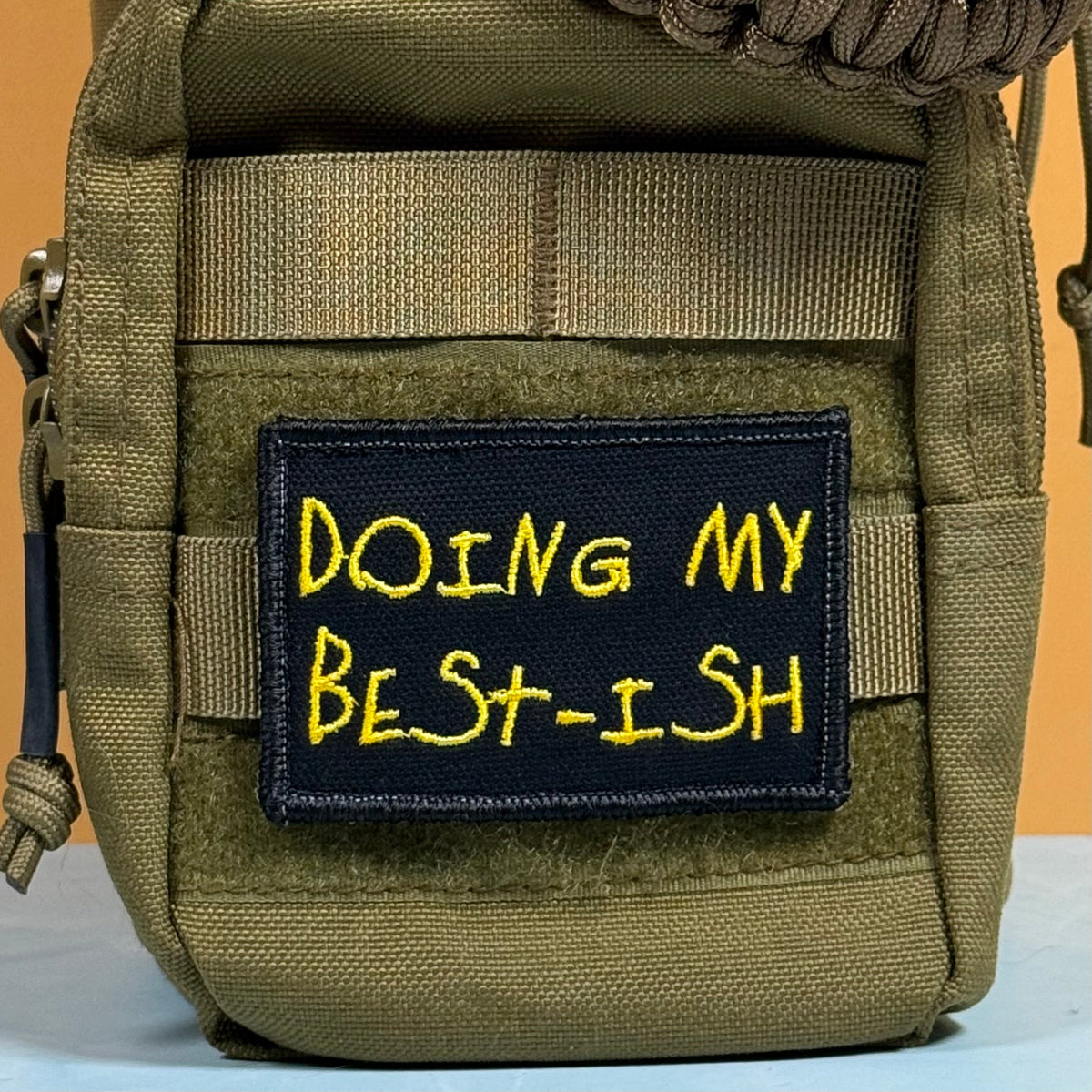 Doing My Best-ish Funny Morale Patch, 2x3" | Made in USA | VELCRO® Brand Hook Backing