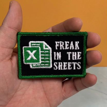Freak In The Sheets Funny CPA Morale Patch, 2x3" | Made in USA | VELCRO® Brand Hook Backing