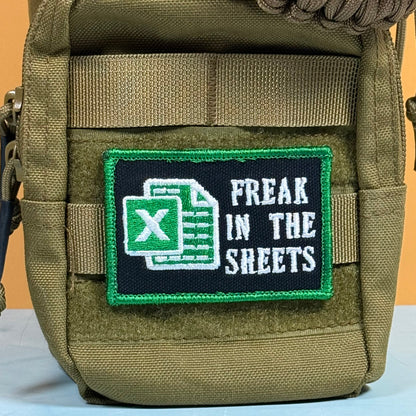 Freak In The Sheets Funny CPA Morale Patch, 2x3" | Made in USA | VELCRO® Brand Hook Backing