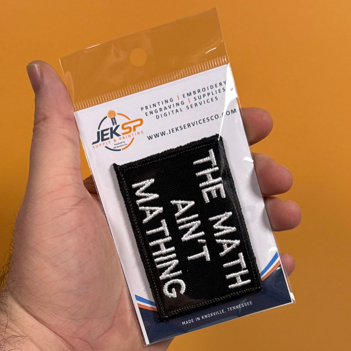 The Math Ain't Mathing Funny Morale Patch, 2x3" | Made in USA | VELCRO® Brand Hook Backing