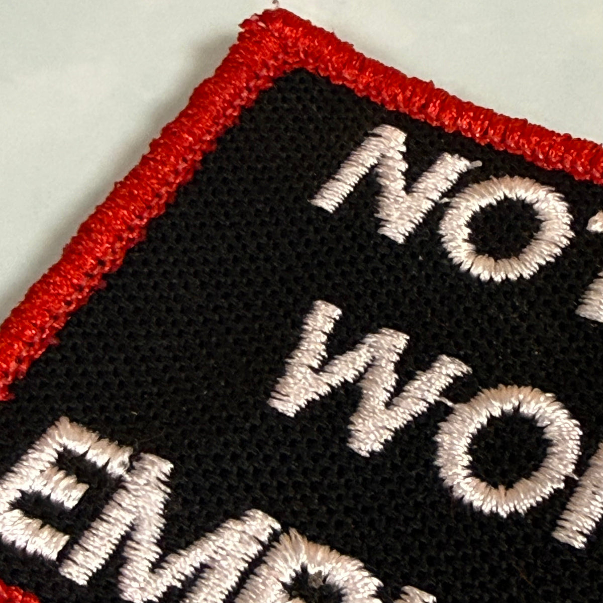 Not The Worst Employee Funny Morale Patch, 2x3" | Made in USA | VELCRO® Brand Hook Backing