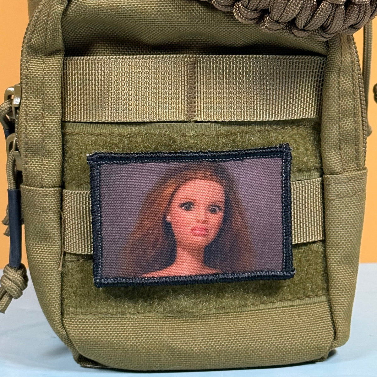 Shocked Doll Meme Funny Printed Morale Patch, 2x3" | VELCRO® Brand Hook Backing