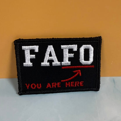 FAFO (You Are At Find Out) Funny Morale Patch, 2x3" | Made in USA | VELCRO® Brand Hook Backing