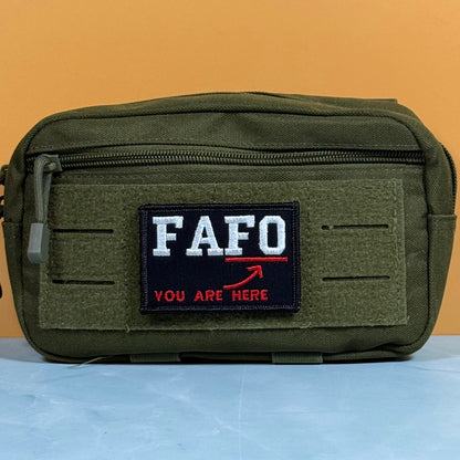 FAFO (You Are At Find Out) Funny Morale Patch, 2x3" | Made in USA | VELCRO® Brand Hook Backing