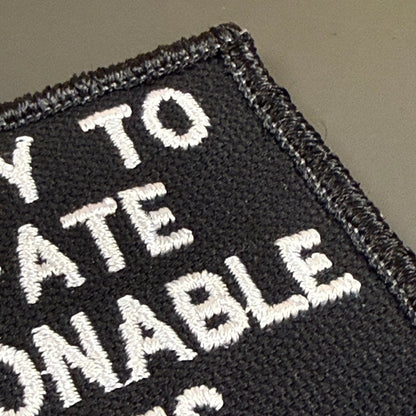 Participate In Questionable Activities Funny Morale Patch, 2x3.5" | Made in USA | VELCRO® Brand Hook Backing