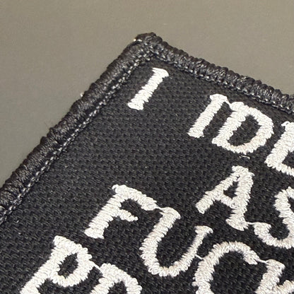 I Identify As The Problem Funny Embroidered Morale Patch, 2x3" | VELCRO® Brand Hook Backing