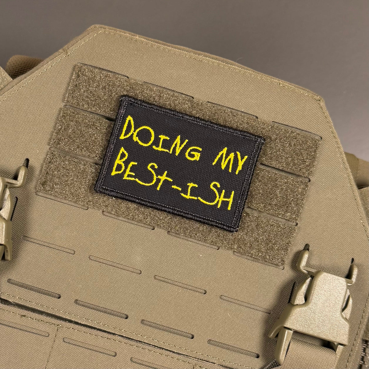 Doing My Best-ish Funny Morale Patch, 2x3" | Made in USA | VELCRO® Brand Hook Backing