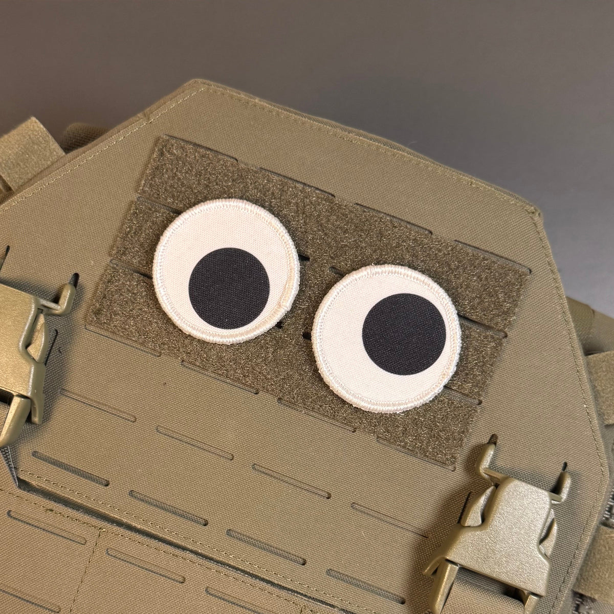 Googly Eyes Funny Printed Morale Patch Set, 2" Round | VELCRO® Brand Hook Backing