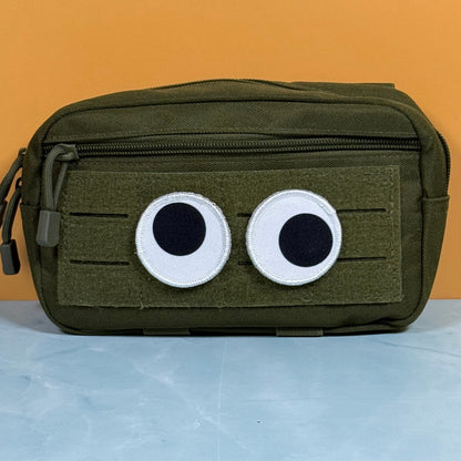 Googly Eyes Funny Printed Morale Patch Set, 2" Round | VELCRO® Brand Hook Backing