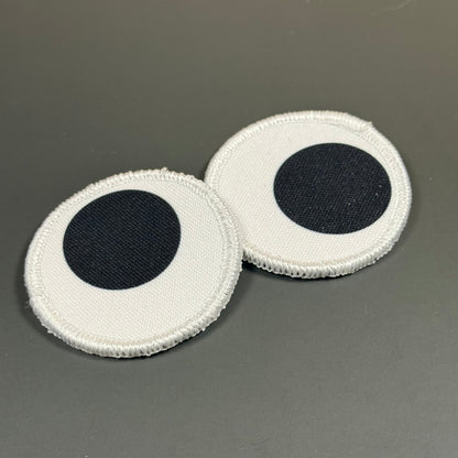 Googly Eyes Funny Printed Morale Patch Set, 2" Round | VELCRO® Brand Hook Backing