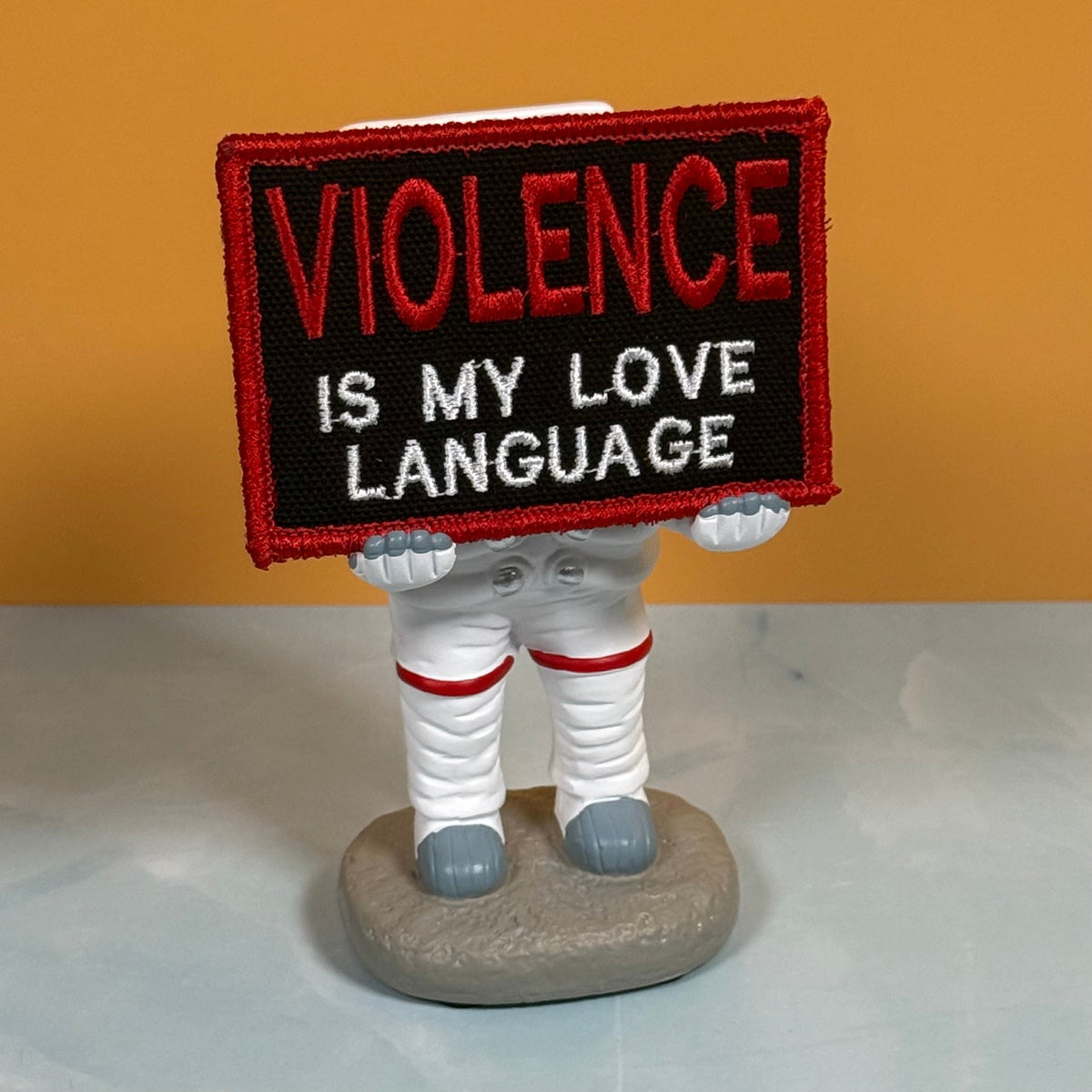 Violence Is My Love Language Funny Morale Patch, 2x3" | Made in USA | VELCRO® Brand Hook Backing