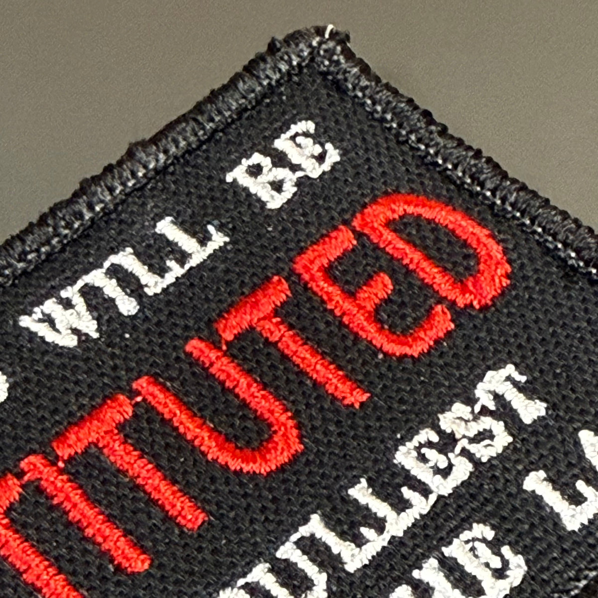 Violators Will Be Prostituted Funny Embroidered Morale Patch, 2x3.5" | VELCRO® Brand Hook Backing