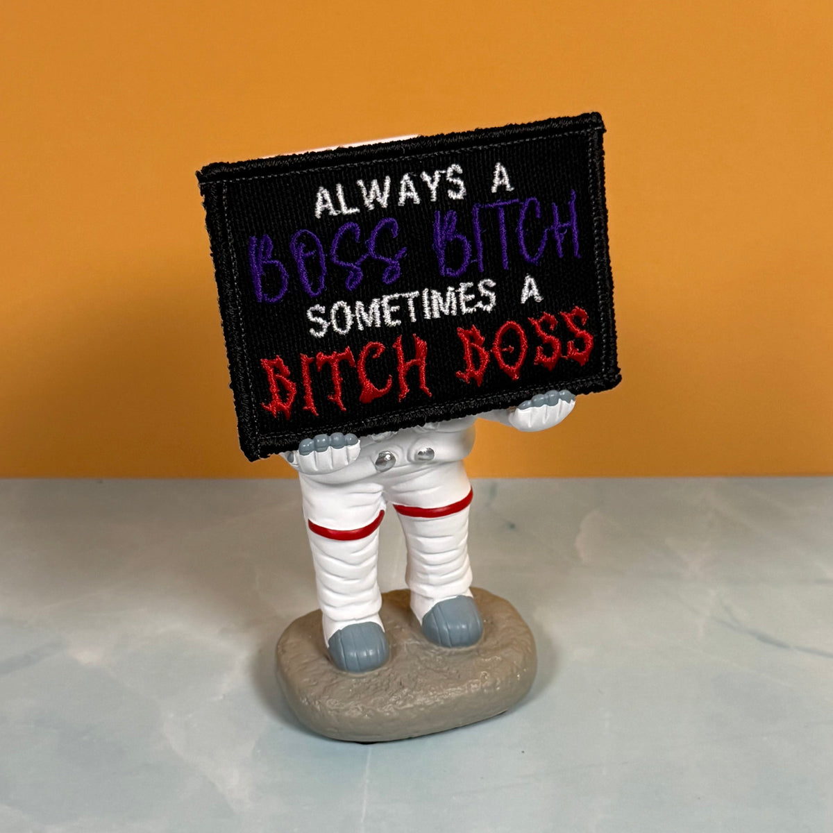 Boss B*tch, B*tch Boss Funny Morale Patch, 2x3" | Made in USA | VELCRO® Brand Hook Backing