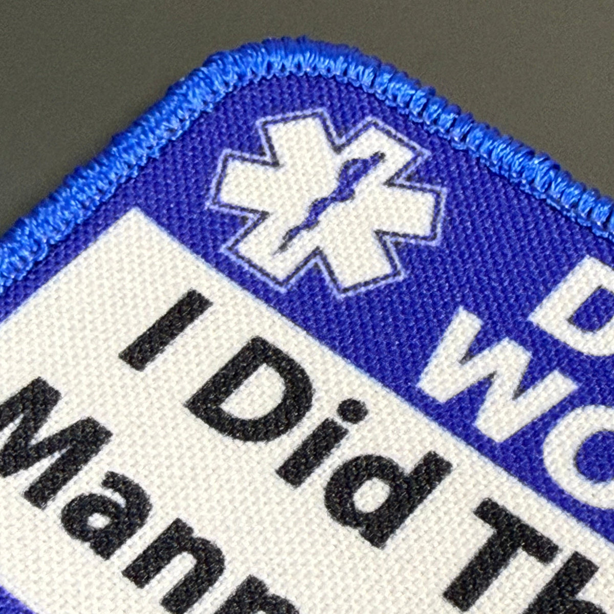 Don’t Worry I Did This On A Mannequin Once Funny Morale Patch, 2.25x4" | Made in USA | VELCRO® Brand Hook Backing