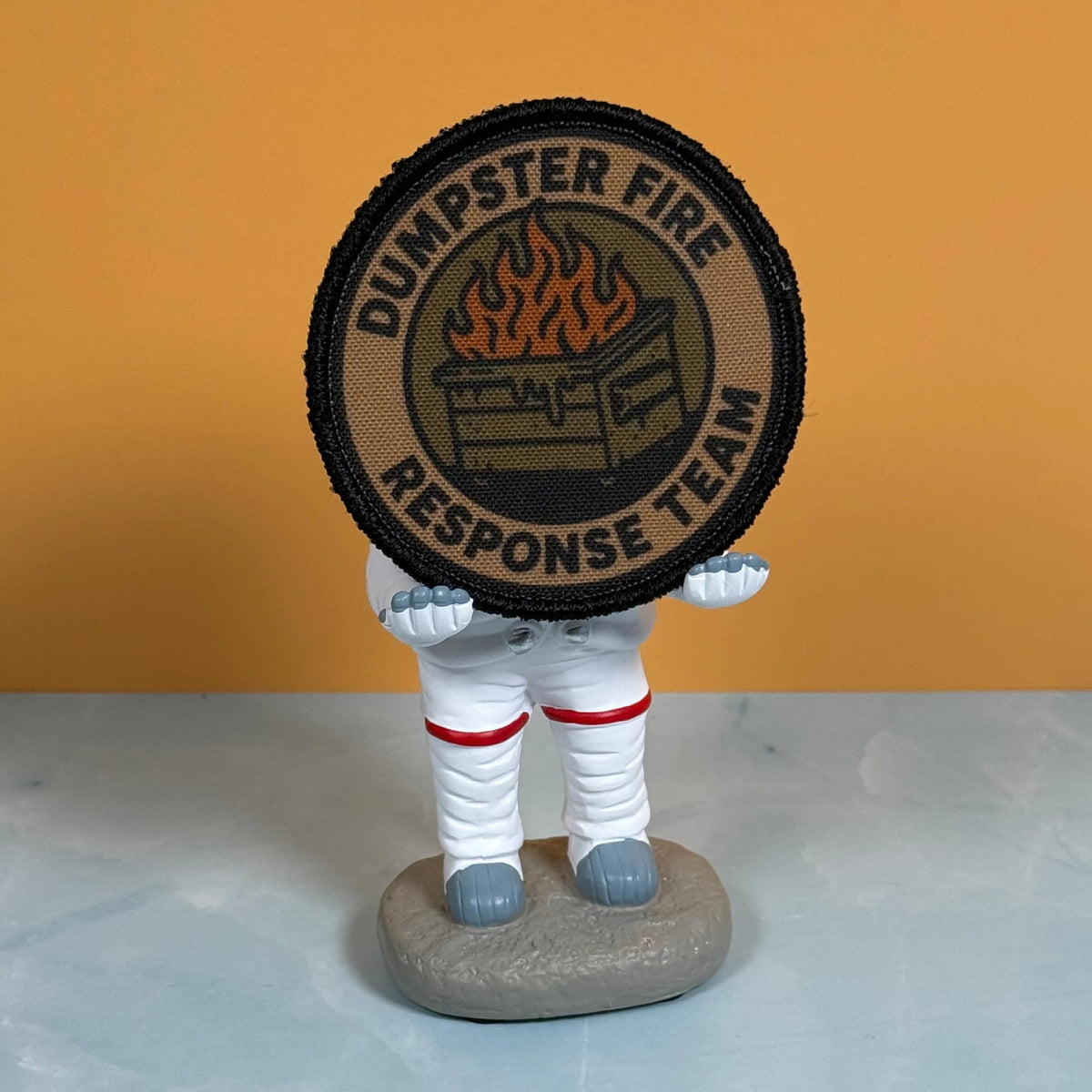 Dumpster Fire Response Team Funny Tactical Morale Patch, 3" Round | Made in USA | VELCRO® Brand Hook Backing