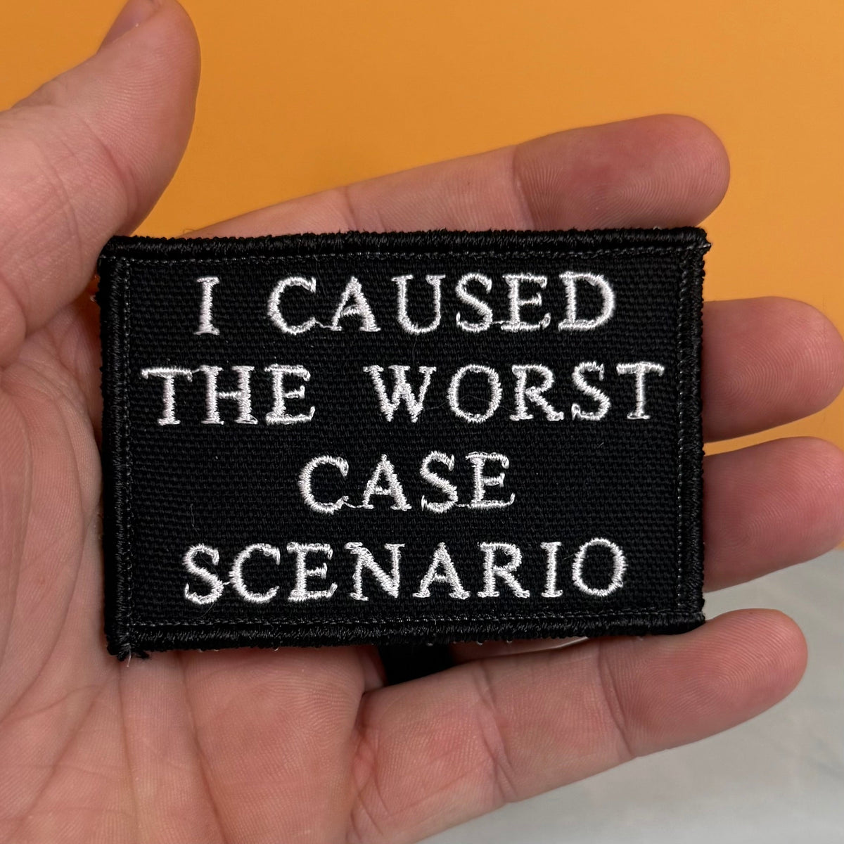 Worst Case Scenario Funny Morale Patch, 2x3" | Made in USA | VELCRO® Brand Hook Backing