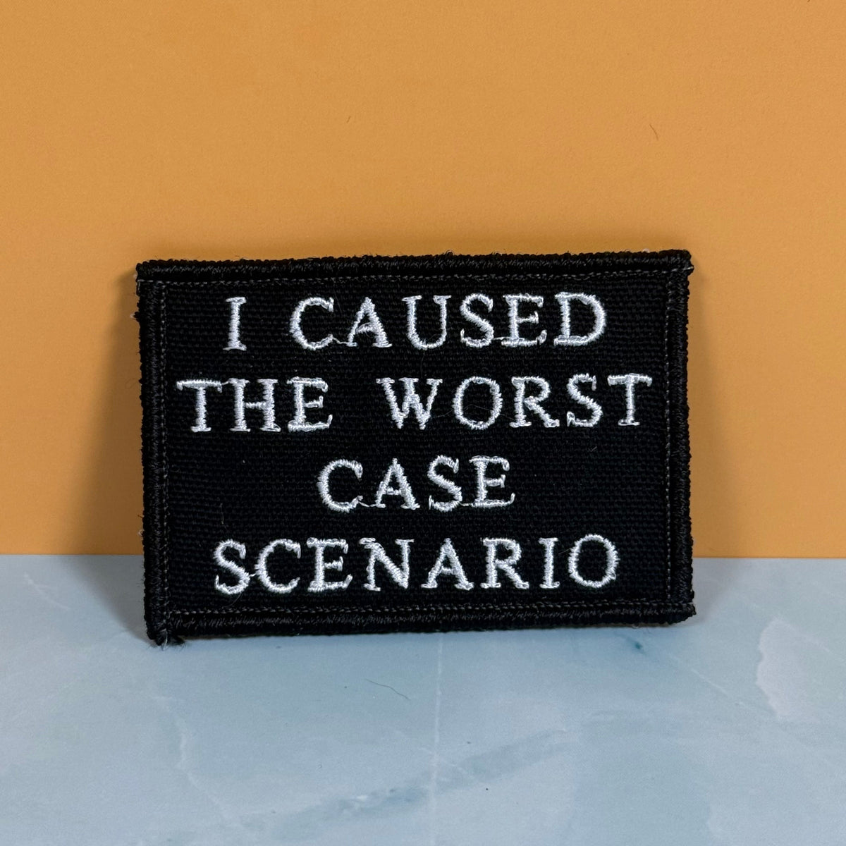 Worst Case Scenario Funny Morale Patch, 2x3" | Made in USA | VELCRO® Brand Hook Backing