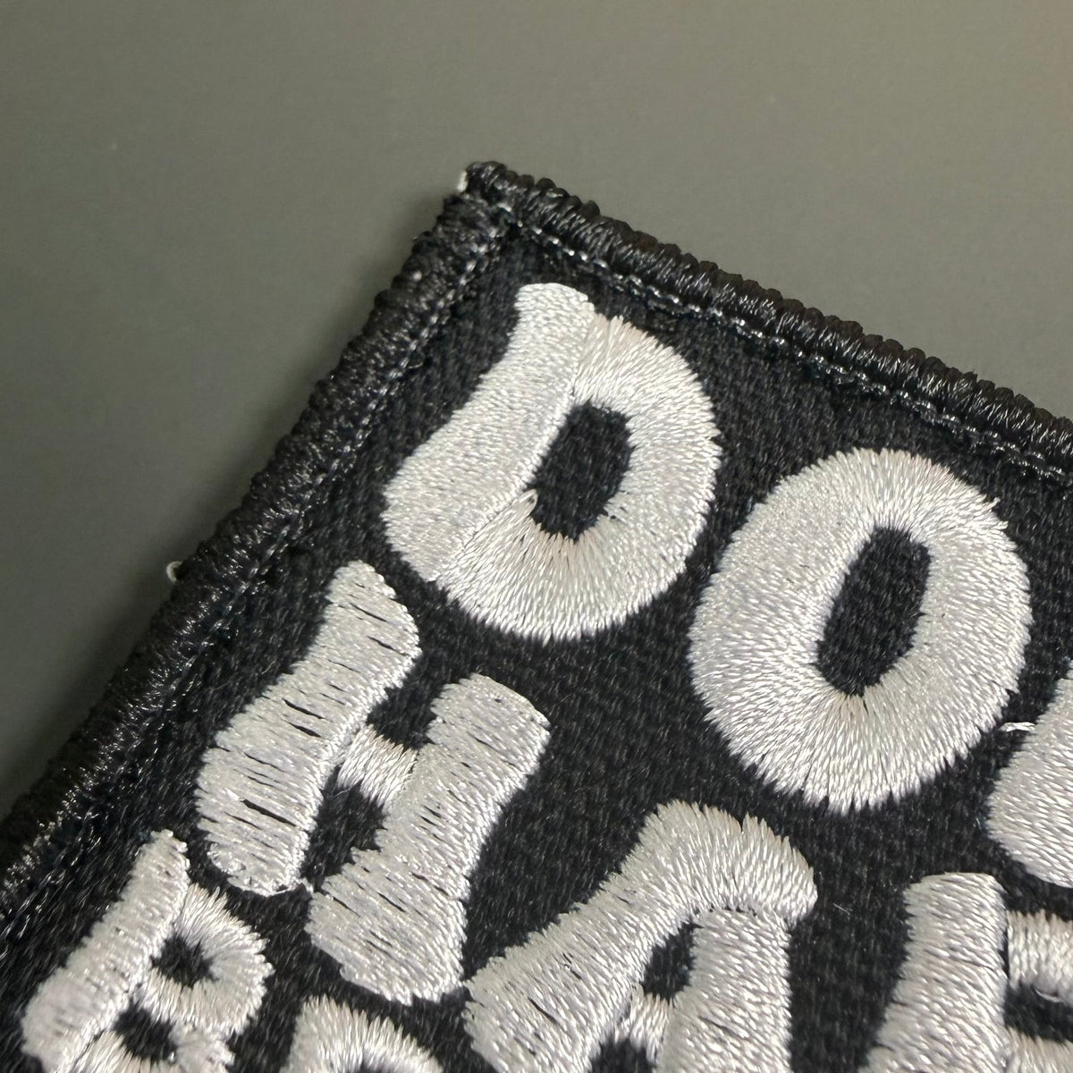 Don't Happy, Be Worry Funny Morale Patch, 2x3" | Made in USA | VELCRO® Brand Hook Backing