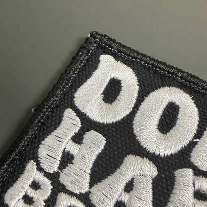 Don't Happy, Be Worry Funny Morale Patch, 2x3" | Made in USA | VELCRO® Brand Hook Backing