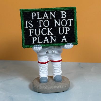 Plan B, Don't Fuck Up Plan A Funny Morale Patch, 2x3" | Made in USA | VELCRO® Brand Hook Backing