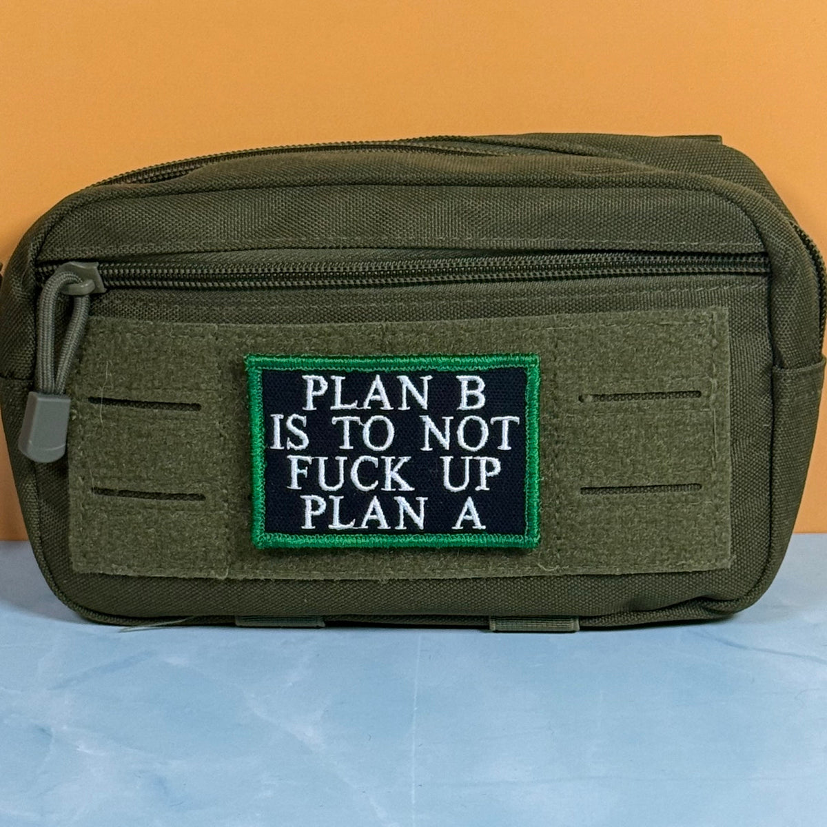 Plan B, Don't Fuck Up Plan A Funny Morale Patch, 2x3" | Made in USA | VELCRO® Brand Hook Backing