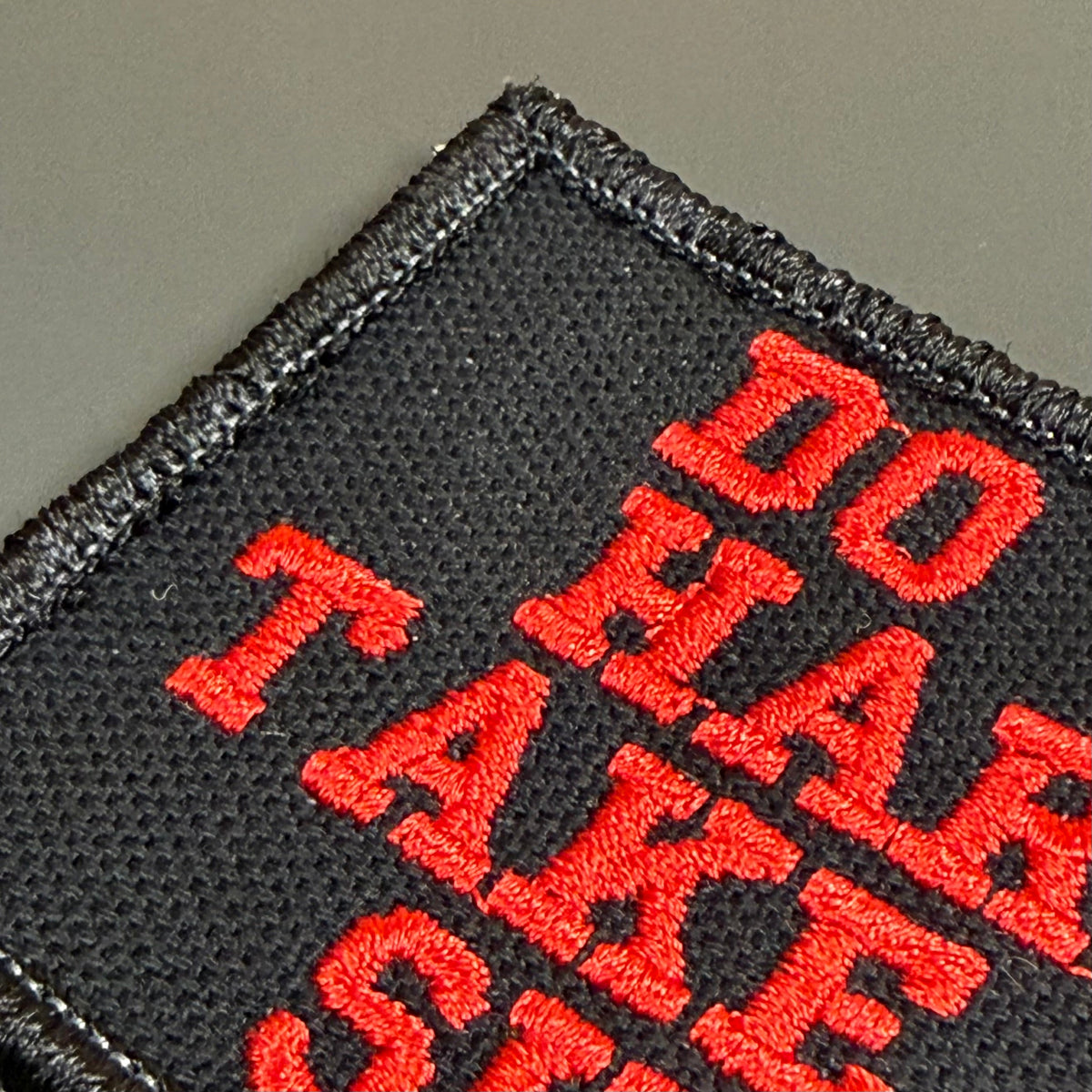 Do No Harm Take No Shit Funny Morale Patch, 2x3" | Made in USA | VELCRO® Brand Hook Backing