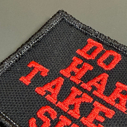 Do No Harm Take No Shit Funny Morale Patch, 2x3" | Made in USA | VELCRO® Brand Hook Backing