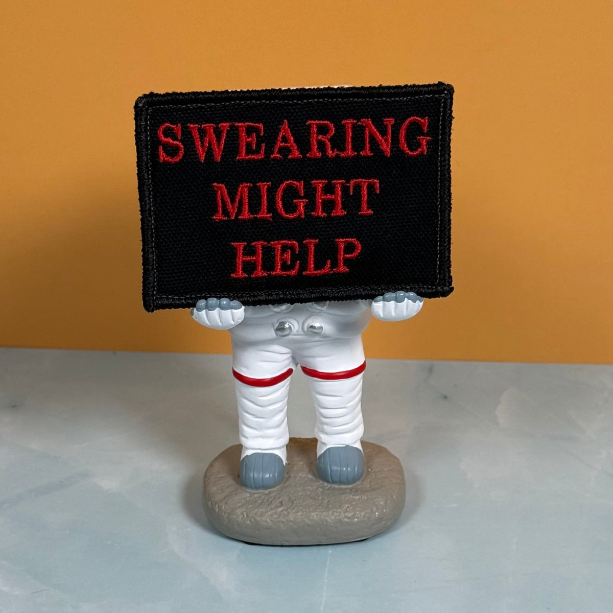 Swearing Might Help Funny Morale Patch, 2x3" | Made in USA | VELCRO® Brand Hook Backing