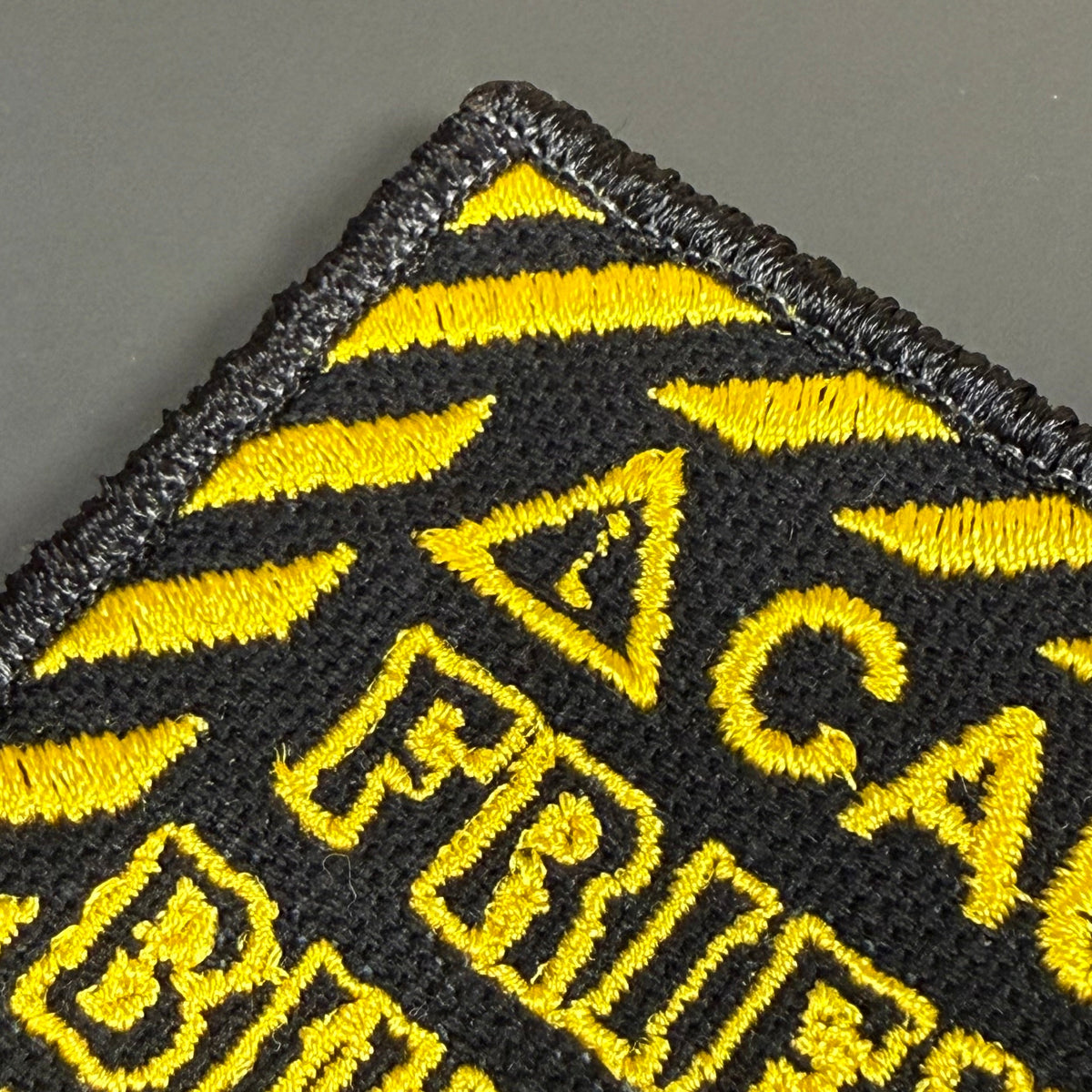 Caution Friendly But Dumb Funny Morale Patch, 2x3" | Made in USA | VELCRO® Brand Hook Backing