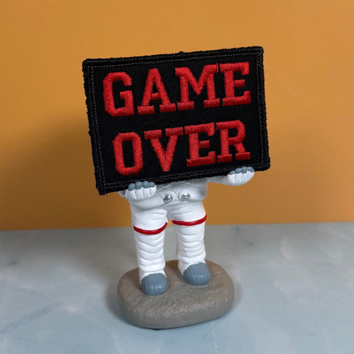 Game Over Funny Gamer Morale Patch, 2x3" | Made in USA | VELCRO® Brand Hook Backing