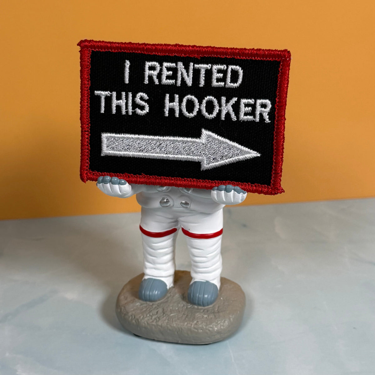 I Rented This Hooker Funny Morale Patch, 2x3" | Made in USA | VELCRO® Brand Hook Backing