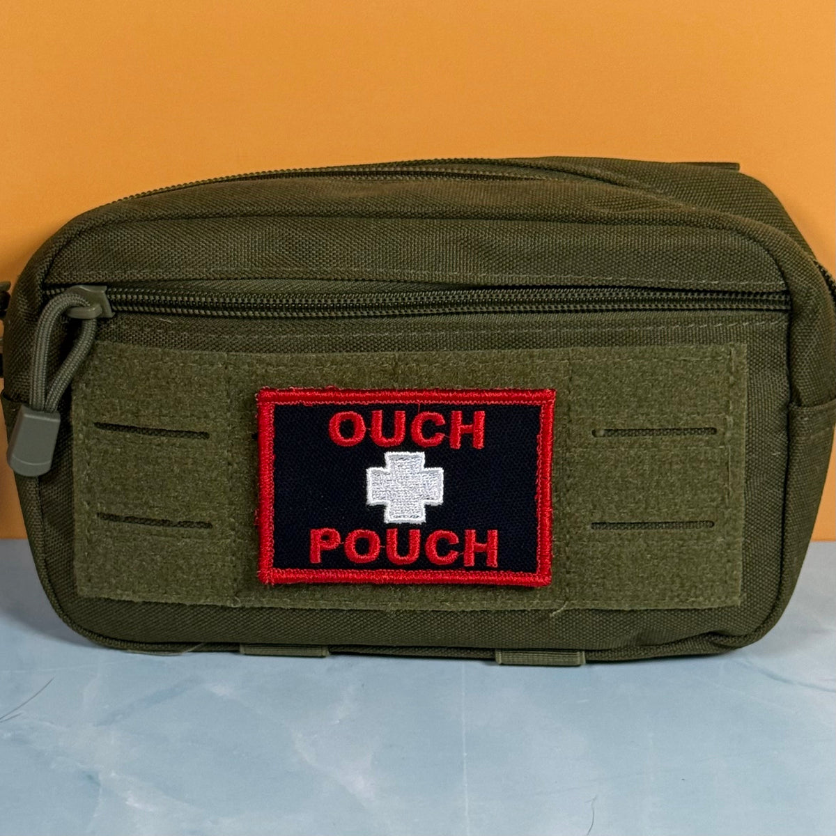 Ouch Pouch Funny IFAK Med-Kit Morale Patch, 2x3" | Made in USA | VELCRO® Brand Hook Backing