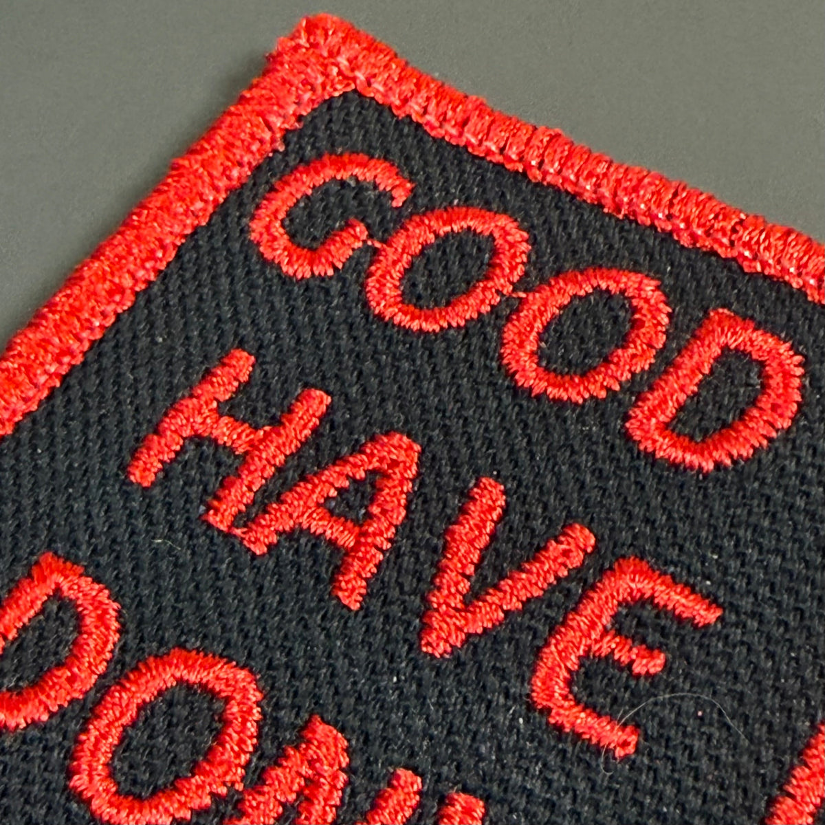 Good Luck, Have Fun, Don't Die Funny Morale Patch, 2x3" | Made in USA | VELCRO® Brand Hook Backing